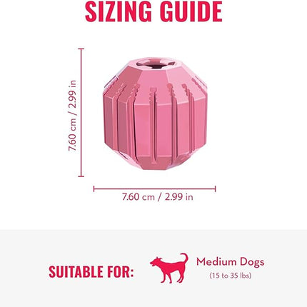 KONG Puppy Activity Ball - Soft & Durable Natural Puppy Rubber Dog Toy - Chew Toy for Teething Puppies - Eases Aching Teeth & Gums - for Medium Puppies - Randomly Provided Color