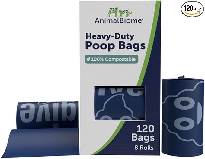 Dog Poop Bags, 120 Count, 8 Rolls of 15