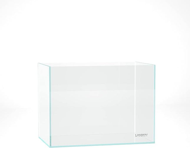 LANDEN 36N 5 Gallon Rimless Low Iron Aquarium Tank, 14.2" W × 8.7" D × 10.2" H (36cm x 22cm x 26cm) 5mm Thickness with Black Nano Foam Leveling mat Included