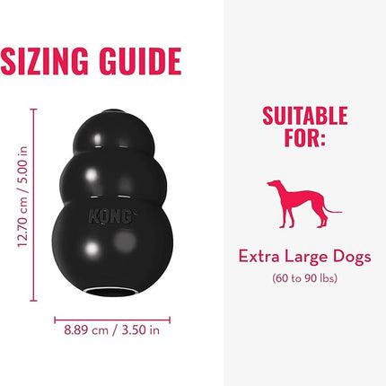 KONG Extreme Dog Toy - Fetch & Chew Toy - Treat-Filling Capabilities & Erratic Bounce for Extended Play Time Most Durable Natural Rubber Material - for Power Chewers - for X-Large Dogs