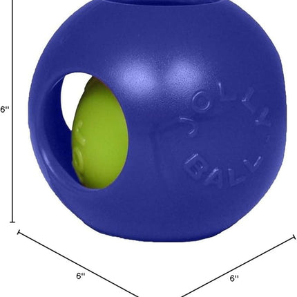 Jolly Pets Teaser Ball Dog Toy, Medium/6 Inches, Blue, Jolly Pets 6-Inch Teaser Ball, Blue