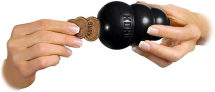 Kong Extreme Dog Toy 2-Pack, Large - Tough Chew Toys for Aggressive Chewers - Black Durable Rubber