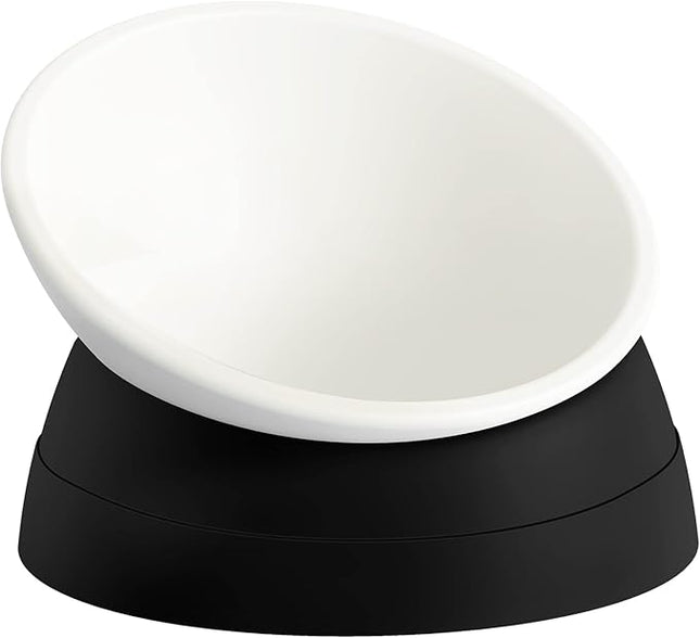 Cat Bowls Elevated Cat Food Bowl Adjustable Pet Dish Anti-Slip and Anti-Noise Raised Bowl Protecting Pet’s Spine Thickened Plastic Bowl Suitable for Indoor, 17 Oz