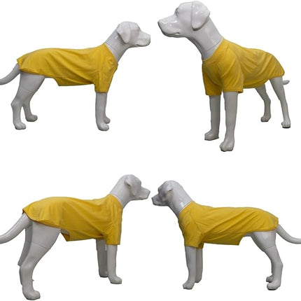 Lovelonglong Pet Clothing Dog Costumes Basic Blank T-Shirt Tee Shirts for Large Dogs Yellow XXXXL