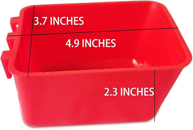 Pack of 10 Cage Cups Birds Feeders Seed Bowl Chicken Feeding Watering Dish Rabbit Water Food Hanging Wire Cages Box 8 oz Coop Cups for Pet Parrot Parakeet Game Fowl Poultry Pigeon