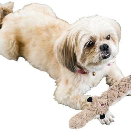 SPOT Skinneeez Extreme Quilted Raccoon - Durable, Stuffing Free Dog Toy with 4 Layers of Diamond Stitched Fabric & 2 Squeakers- Ideal for Small & Medium Aggressive Puppies and Dogs- 14in