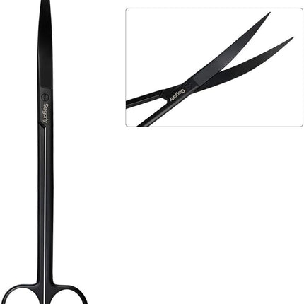 Segarty Aquarium Tools, 6 in 1 Stainless Steel Aquatic Plant Tweezers Scissor Spatula for Planted Freshwater Aquarium Landscaping Cleaning Tools Set & Fish Starter Kit