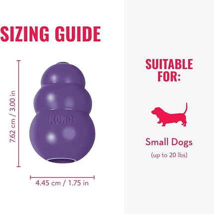 KONG Senior - Dog Toy with Gentle, Natural Rubber - Durable Dog Toy for Older Dogs - Use Treats with Stuffable Chew Toy - Treat Toy for Chewing & Fetching - for Small Dogs