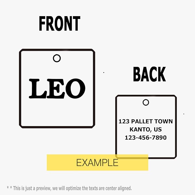 316 Surgical Grade Stainless Steel Personalized Dog & Cat ID Tags - Made with three thousand Love for Our Fur-baby - Original Funny Shapes Heart, Engraved Name or Text for Pet Collar Accessories