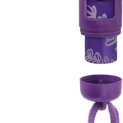 Best Pet Supplies Dog Poop Bag Holder Leash Attachment with 30 Bags, Reusable Dispenser for Travel, Walking, Park, and Outdoor Use, Durable with Clip-On - Purple, Pack of 2