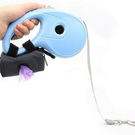 SLSON Pet Waste Bag Dispenser Zippered Pouch,Portable Dog Poop Bag Holder Leash Attachment Lightweight Fabric Bags (Dark Grey)