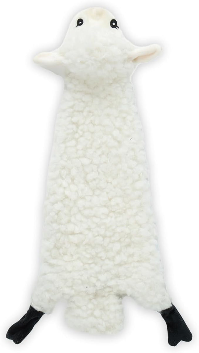 Best Pet Supplies Squeaky Dog Toys with Soft Durable Fabric for Small, Medium and Large Pets Interactive Toy for Indoor Play, Supports Active Biting and Play - Sheep, Medium