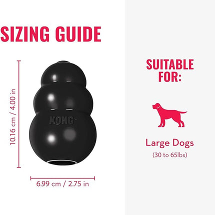 KONG Extreme Dog Toy - Fetch & Chew Toy - Treat-Filling Capabilities & Erratic Bounce for Extended Play Time Most Durable Natural Rubber Material - for Power Chewers - for Large Dogs