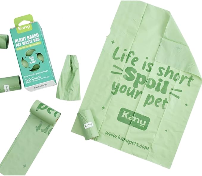 Dog Poop Bags – 120 Count (8 Rolls), Unscented, Leak-Proof, Extra-Thick Waste Bags for Dogs – Easy Tear, Fits All Dispensers – Eco-Friendly Cleanup