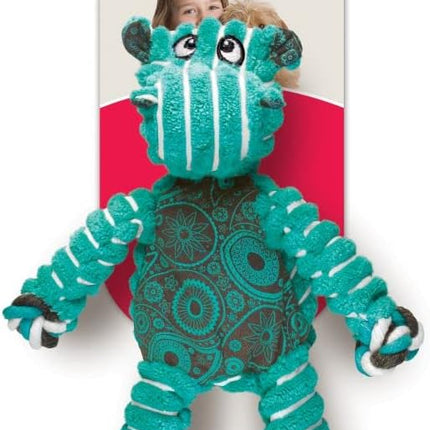 KONG Floppy Knots - Durable No‑Stuffing Squeaky Rope & Plush Dog Toy - for Teething, Playing (Hippo, Small/Medium)