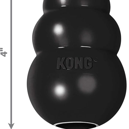 Kong Extreme Dog Toy 2-Pack, Large - Tough Chew Toys for Aggressive Chewers - Black Durable Rubber