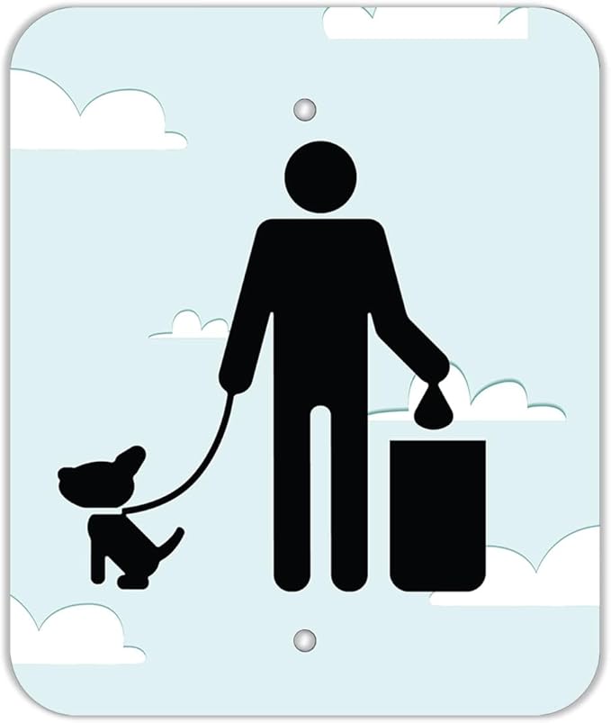 DISPENSE-ART™ collection "Hot Air Balloon" - Custom UV printed design on rust-proof aluminum starter dog waste station/roll bag system - Includes 400 dog waste bags & 10x12 Sign