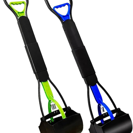 2-Pack Pooper Scooper for Large Small Dogs Heavy Duty, 28" Long Handle Poop Scoop for Yard, Grass, Gravel, Dog Poop Grabber with High Strength Material and Durable Spring