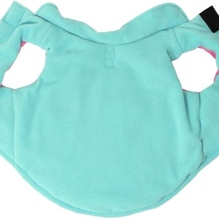 Gooby Sports Vest Dog Jacket - Pink, X-Large - Reflective Dog Vest with D Ring Leash Warm Fleece Lined Hook and Loop Closure for Small to Medium Dogs