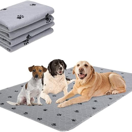 PUPTECK Washable Pee Pads for Dogs - 2 Pack 48" x 60" Waterproof Reusable Puppy Potty Training Pads Whelping Mat - Fast Absorption Non-Slip Pet Food Feeding Mat - Pad for Small Animals