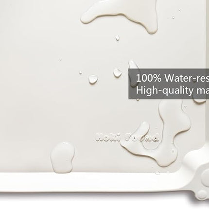 Hoki Found XX-Large Silicone Pet Feeding Mats - Non Slip Dog Cat Bowl Placemats - Waterproof for Carpet - Cream Brown