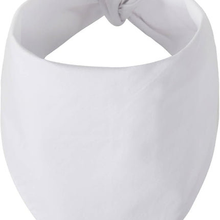 Blank Dog Bandanas Medium-1PCS, DIY Solid White Triangle Scarf Premium Cotton Handkerchief or Bib, Personalized Design Birthday/Party Fun Idea Gift for Large Medium Pets