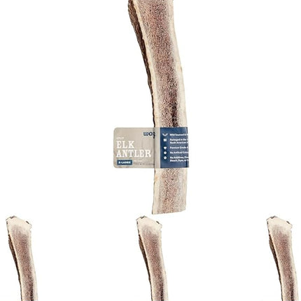 Amazon Brand – Wag Split Elk Antler, Naturally Shed, X-Large (Best for Dogs Over 45 lbs) (Pack of 4)