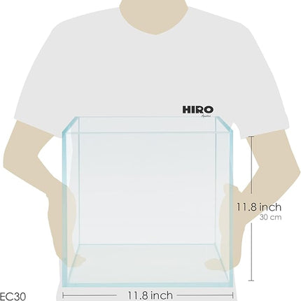 Cube Rimless Frameless Extra Clear All Glass Aquarium, Low Iron Glass Tank, 5mm Glass, White Leveling Mat Included, w/Lids Options