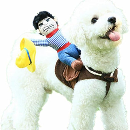 Hotumn Dog Costume Pet Costume Pet Suit Cowboy Rider Style Dog Halloween Costume Pet Funny Clothes(L)