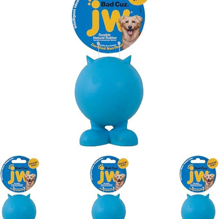 JW Pet Bad Cuz Dog Toy, Assorted Colors,Medium, Multi (43168) (Pack of 4)