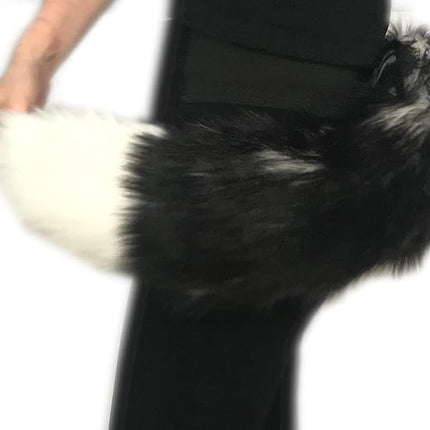 Bianna Creations Faux Fur Animal Tail, Handmade, Cosplay, Anime Lover, Costume Dress Up Pet Play Furry Super Soft Accessory (Fox Candy Black Wolf, 20")