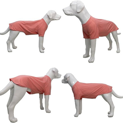 Lovelonglong 2019 Pet Clothing Dog Costumes Basic Blank T-Shirt Tee Shirts for Medium Large Dogs Lotus Pink XXXL