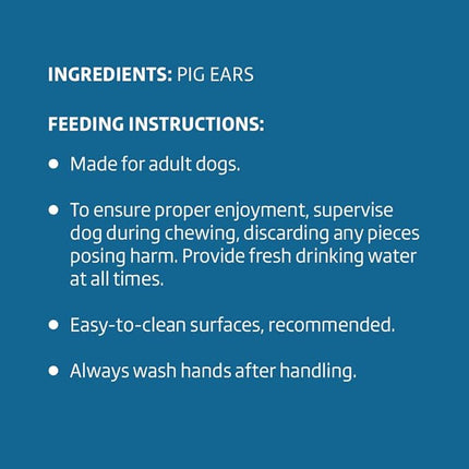 Amazon Brand – Wonder Bound Whole Pig Ears Dog Treats, Pork, 6 ounce, 6 Count (Pack of 1)