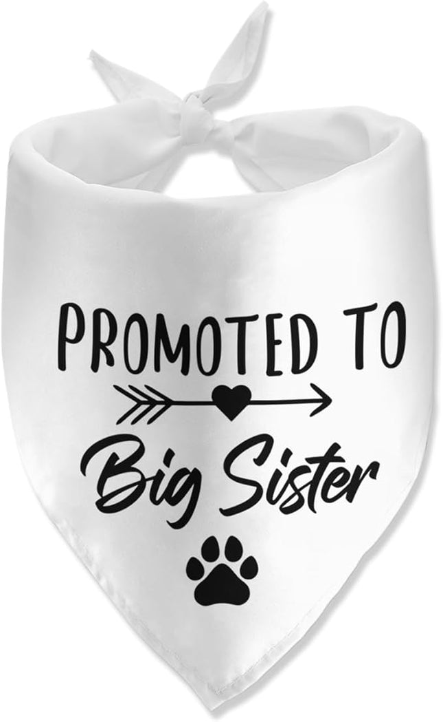 Big Sister Dog Bandana - Pregnancy Announcement Pet Scarf for Dog Lover Pregnancy Reveal Ideas