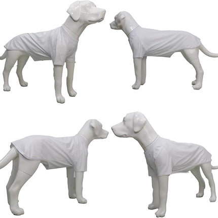 Lovelonglong Pet Clothing Dog Costumes Basic Blank T-Shirt Tee Shirts for Large Dogs White XXXXL