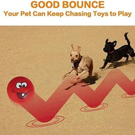 Dog Toy Squeaky Dog Toys Funny Face Chewing Latex Rubber Soft Fetch Play Interactive Dog Balls for Puppy Small Medium Pet Dog (6PCS)