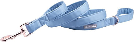 Lionet Paws Dog Leash - Silk Blue Leash for Small Medium Large Dogs Matching Collar for Girl and Boy