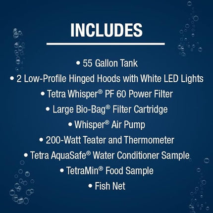 Tetra Complete LED Aquarium 55 Gallons, Includes LED Lighting, Filtration, Heater and Accessories