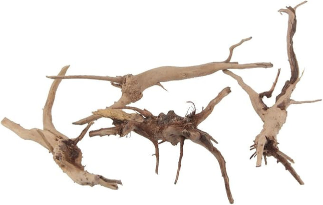 emours Natural Driftwood Vine Branches Reptiles Aquarium Decoration Assorted Sizes,Small,4 Pieces