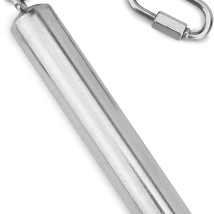 Hypeety Stainless Steel Bell Bird Toys Chew Toy for Parrot, Macaw, African Greys, Small Cockatoo, Parakeet, Cockatiels Heavy Duty Bird Cage Stand Toys (L-8.45 inch)