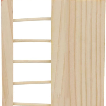 Hypeety Pet Hamster Colorful Wooden Climbing Wall and Ladder Molar for Dwarf Hamster Gerbil Rat Small Animal Toy Yellow