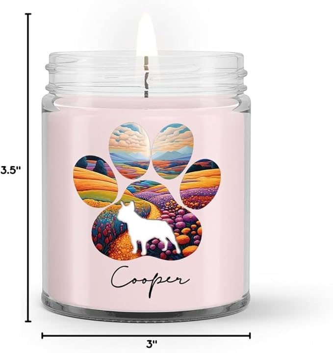 Dog Memorial Gifts Scented Candle - Dog Memorial Gifts for Loss of Dog, Pet Loss Gifts and Loss of Dog Sympathy Bereavement Gifts - Pet Memorial Candle for Pet Owners