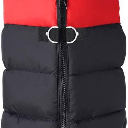 Gooby Padded Vest Dog Jacket - Red, Small - Warm Zip Up Vest Fleece Jacket with Dual D Ring Leash Water Resistant for Small to Medium Dogs