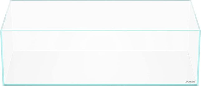 LANDEN 60S 7.9 Gal Shallow Aquarium Tank, Shallow Fish Tank, Rimless Low Iron Tank W23.6×D11.8×H7.1 in(60x30x18cm); 5mm Thickness Aquascape Fish Tank, Black Leveling Mat Included