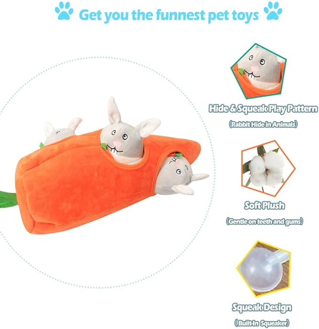 IFOYO Hide and Seek Dog Puzzle Toys, Plush Interactive Puppy Toys for Small, Medium Dogs, Easter Puppy Essentials