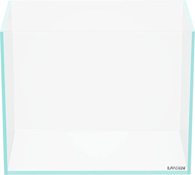 LANDEN 30N 3.2 Gallon Nano Rimless Low Iron Aquarium Tank, W11.8×D7.5×H9.4 in(30x19x24cm) 5mm Thickness with Nano Foam Leveling Mat Included