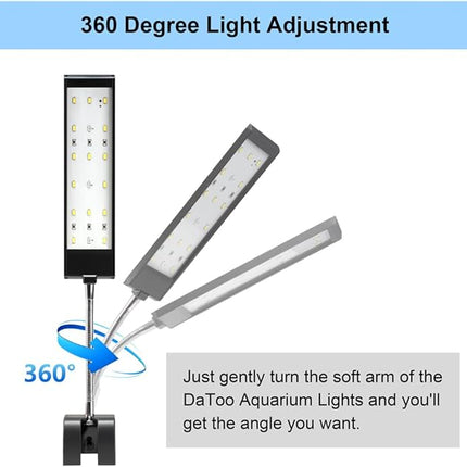 Aquarium Light Small LED Clip Light for Fish Tank 10W, 1 Yr Warranty