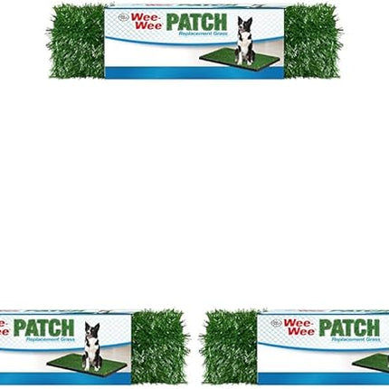Four Paws Wee-Wee Premium Patch Indoor and Outdoor Pet Potty for Dogs l Dog Potty Training l Artificial Grass l Wee-Wee Patch (Pack of 3)