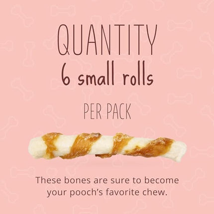 Better Belly Highly Digestible Rawhide Small Roll Chews, Treat Your Dog to a Chew with NO Artificial Colors or Flavors