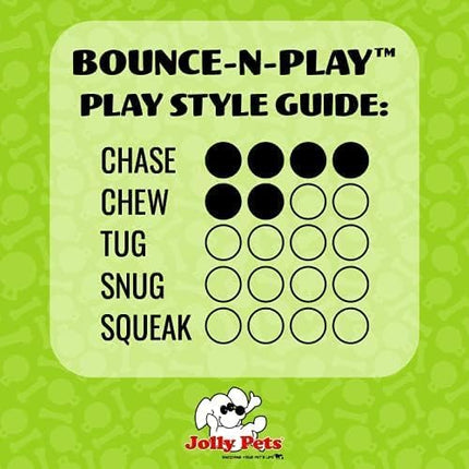 Jolly Pets Bounce-n-Play Dog Toy Ball, Orange, 4.5 Inches/Small, Model Number: 2545 OR